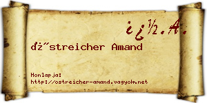 Östreicher Amand névjegykártya